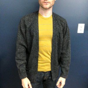 Vintage Scottish wool grey cardigan